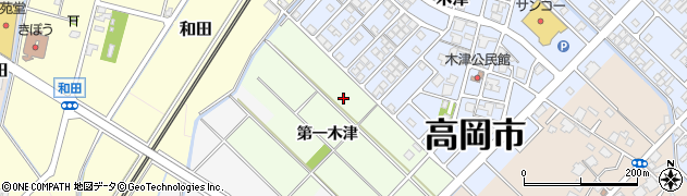 富山県高岡市第一木津周辺の地図