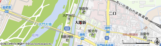 富山県射水市大門新周辺の地図
