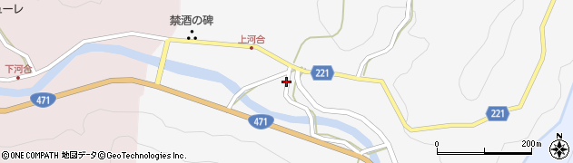 石川県津幡町（河北郡）上河合（ニ）周辺の地図