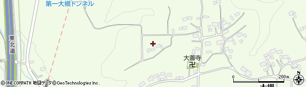 栃木県矢板市大槻周辺の地図