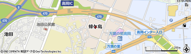 富山県高岡市蜂ケ島周辺の地図