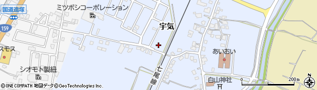 石川県かほく市宇気ツ43周辺の地図