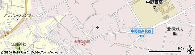 長野県中野市西条（西間）周辺の地図