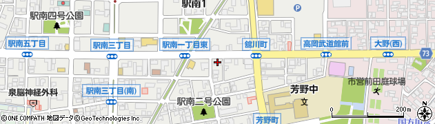 ソフトバンク　高岡駅南周辺の地図