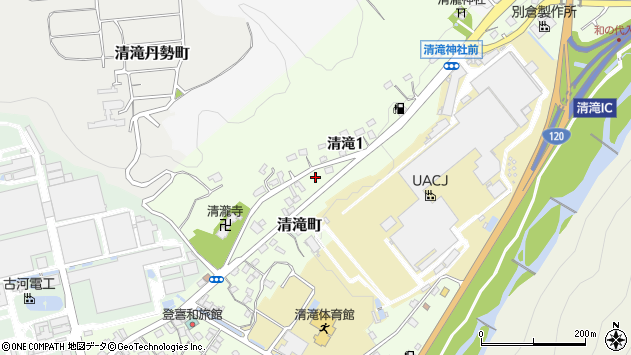 〒321-1444 栃木県日光市清滝の地図