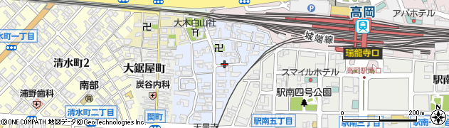 富山県高岡市関大町周辺の地図