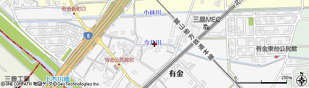 富山県滑川市有金周辺の地図