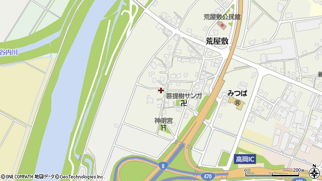 〒933-0319 富山県高岡市荒屋敷の地図
