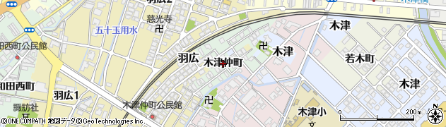 富山県高岡市木津仲町周辺の地図