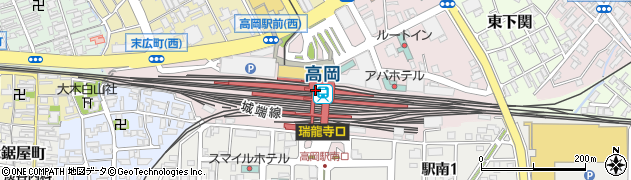 加越能バス株式会社　自動車部高岡駅バス案内周辺の地図