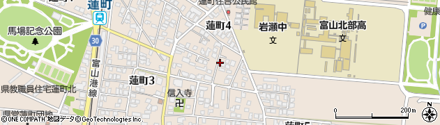 富山県富山市蓮町周辺の地図