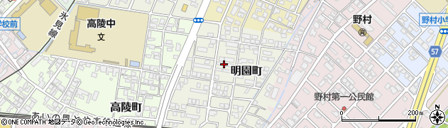 富山県高岡市明園町周辺の地図