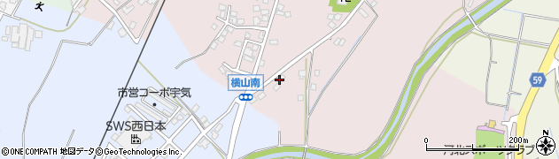 石川県かほく市横山（ノ）周辺の地図