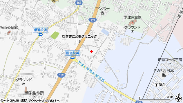 〒929-1172 石川県かほく市松浜の地図