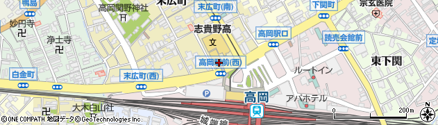 高岡マンテンホテル駅前周辺の地図