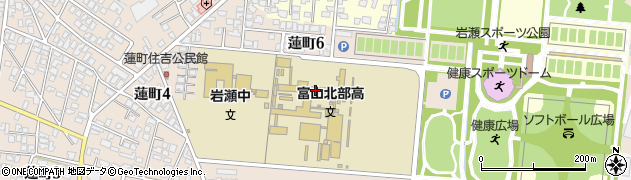 富山県立富山北部高等学校周辺の地図