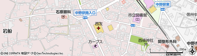 西友中野駅前店周辺の地図