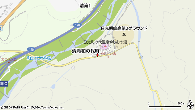〒321-1447 栃木県日光市清滝和の代町の地図