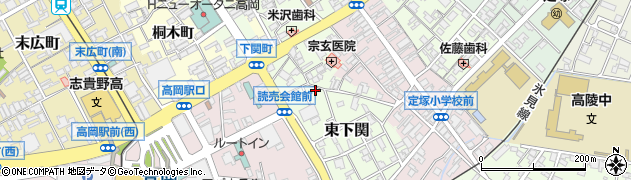 富山県高岡市東下関周辺の地図