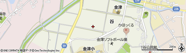 石川県かほく市谷（ワ）周辺の地図