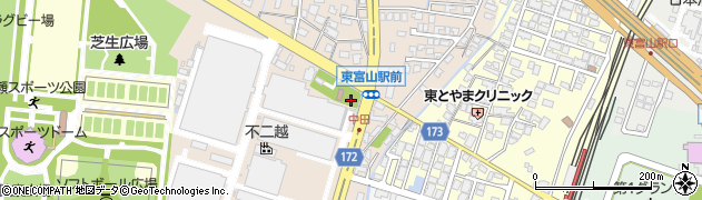 富山県警察本部　富山中央警察署東富山駐在所周辺の地図