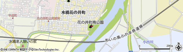 花乃井町南公園周辺の地図