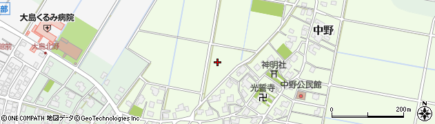 富山県射水市中野周辺の地図