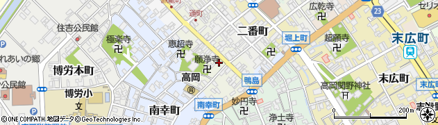 富山県高岡市鴨島町22周辺の地図