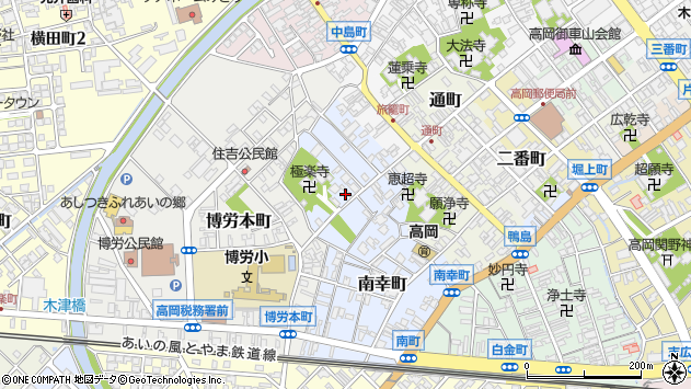 〒933-0934 富山県高岡市博労町の地図