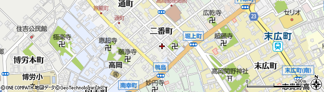 富山県高岡市二番町103周辺の地図