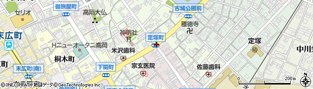 定塚町周辺の地図