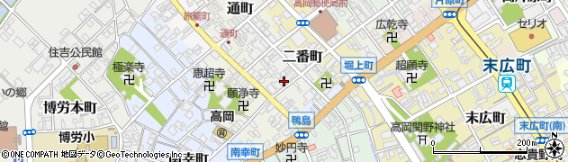 富山県高岡市二番町92周辺の地図