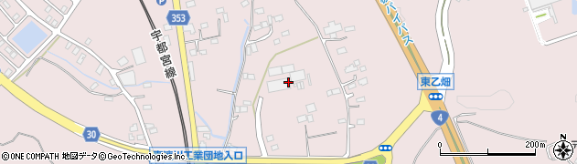 栃木県矢板市乙畑周辺の地図