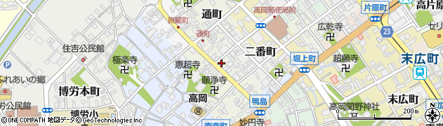 富山県高岡市鴨島町52周辺の地図