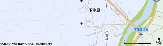 茨城県大子町（久慈郡）下津原周辺の地図