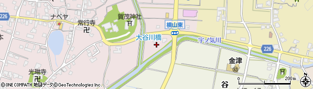 石川県かほく市横山（ロ）周辺の地図