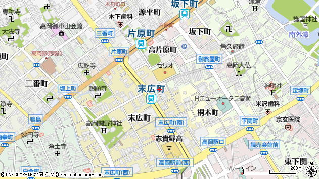 〒933-0024 富山県高岡市宮脇町の地図