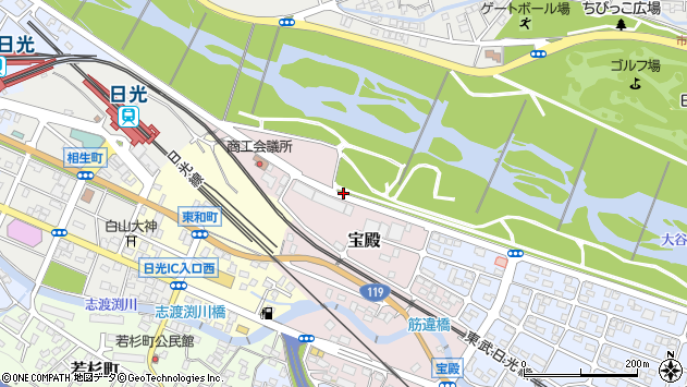 〒321-1422 栃木県日光市宝殿の地図