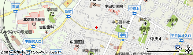 中野小布施線周辺の地図