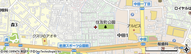 富山県富山市住友町周辺の地図