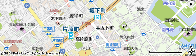 富山県高岡市中央町周辺の地図