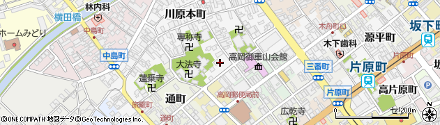 富山県高岡市利屋町周辺の地図