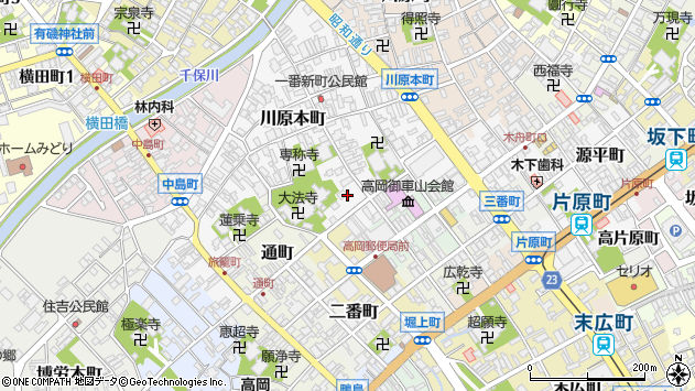 〒933-0927 富山県高岡市利屋町の地図