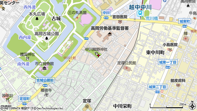 〒933-0046 富山県高岡市中川本町の地図