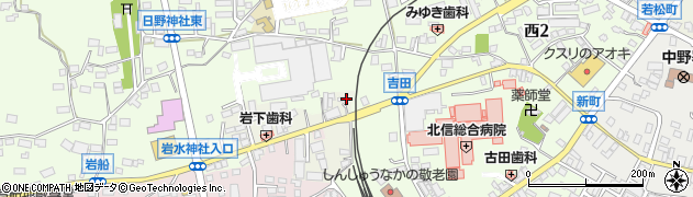 長野県中野市中野（西町）周辺の地図
