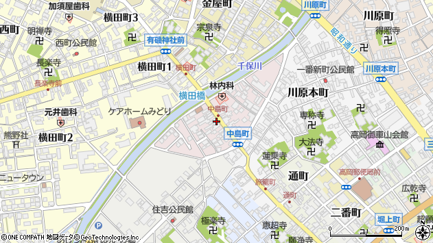 〒933-0944 富山県高岡市中島町の地図