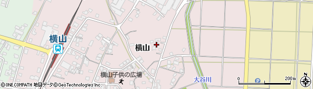 石川県かほく市横山ウ周辺の地図