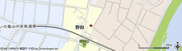 富山県富山市野田周辺の地図