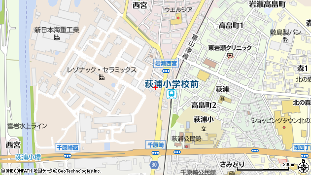 〒931-8335 富山県富山市西宮町の地図