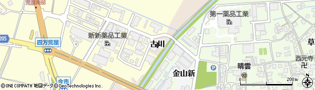 富山県富山市古川周辺の地図